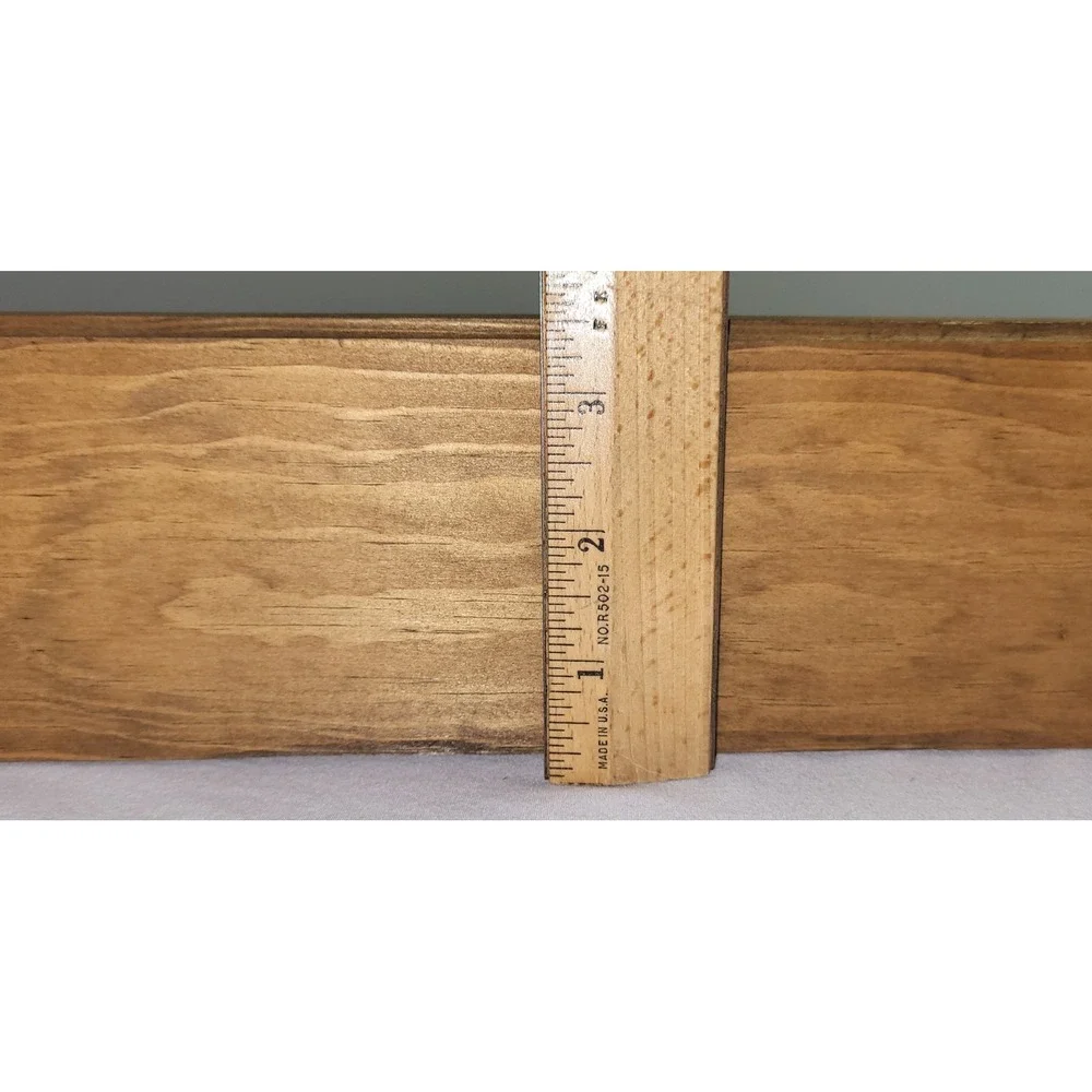 Vintage Wooden Heart Wall Shelf Towel Bar Medium Brown Country Farmhouse Rustic